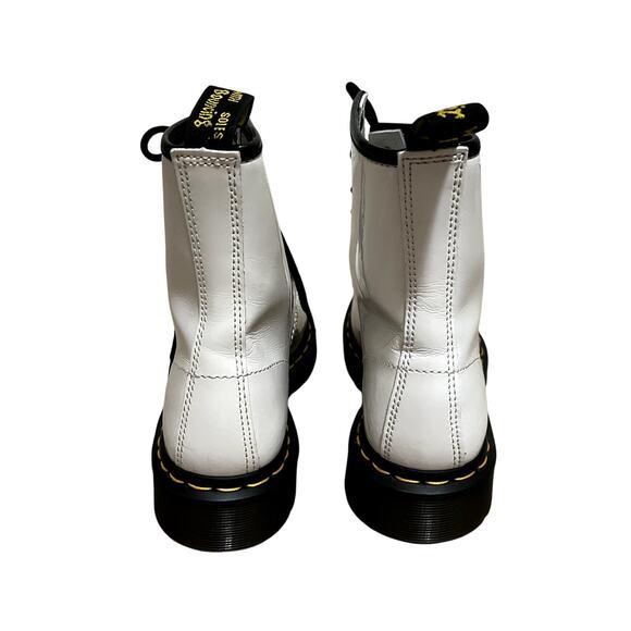 Dr. Martens 1460 Patent Leather White Combat Boots Women's Size 6 - Picture 5 of 8